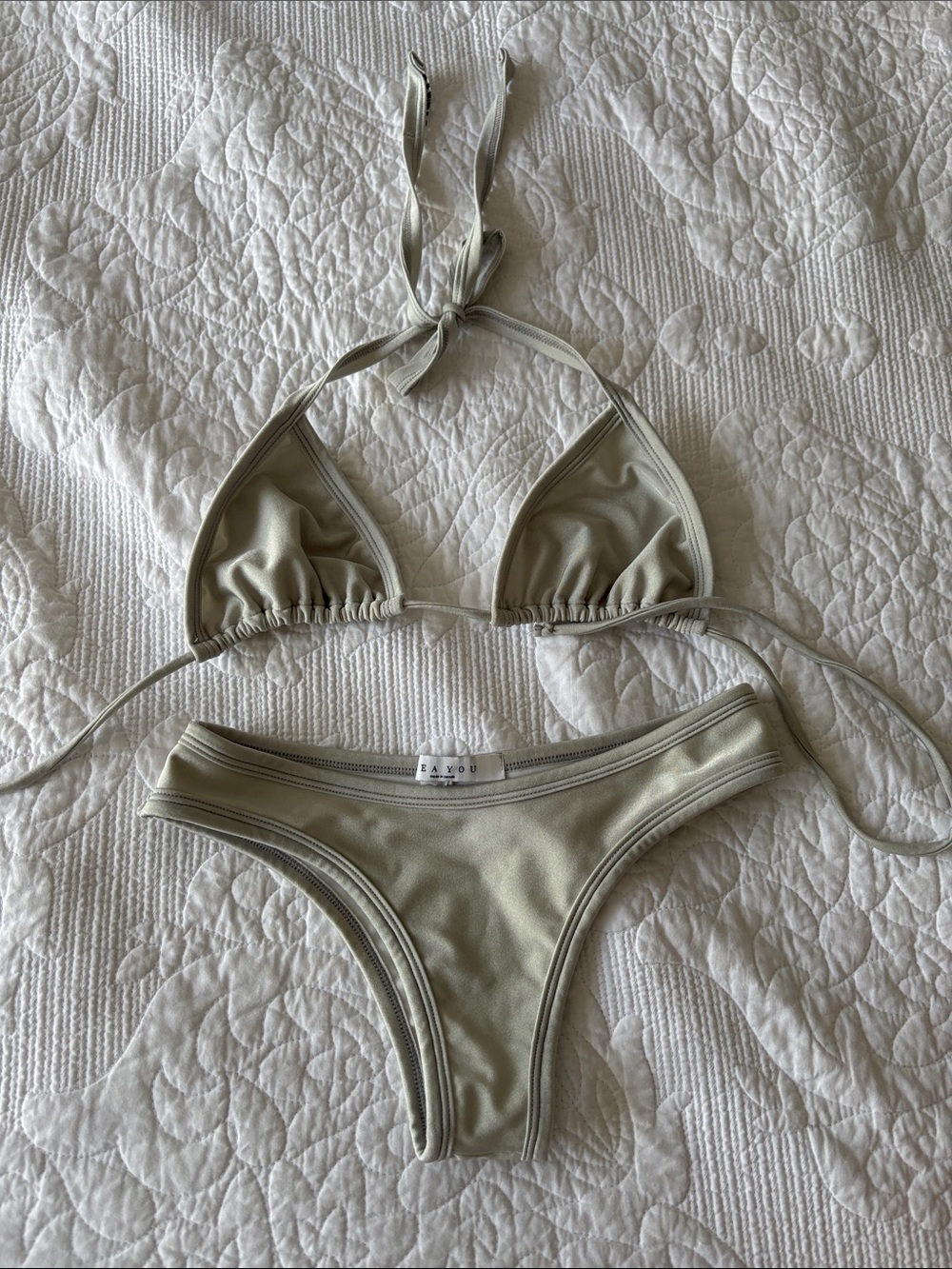 Silver Triangle Bikini Set - Women Swim
